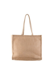 Jute shopping bag isolated on white background with clipping path