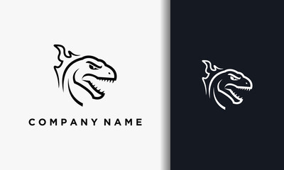 dinosaur flame logo