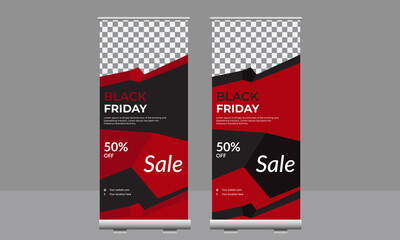 Roll up banner design template, vertical, abstract background, pull up design, modern x-banner, rectangle size.