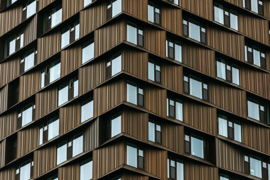 Lines & perspective of modern architecture in Copenhagen, Denmark