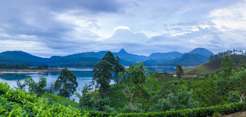 Fototapeta na wymiar Scenic view of Sripada mountain in Hatton, Sri Lanka