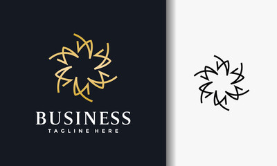 flower abstract luxury logo