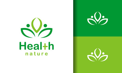 health leaf nature logo