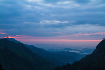 Ella gap scenic view between Ella rock & Little adam's peak in Sri Lanka