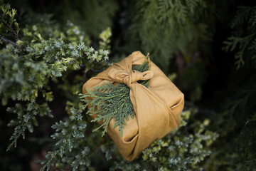 Homemade Linen Wrapped Present