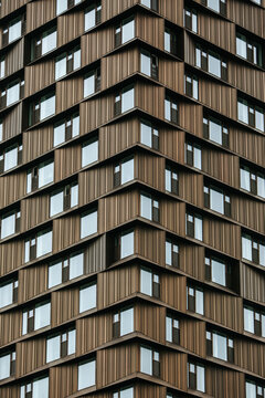 Lines & perspective of modern architecture in Copenhagen, Denmark