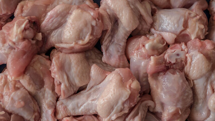 Chicken legs fresh meat close-up.