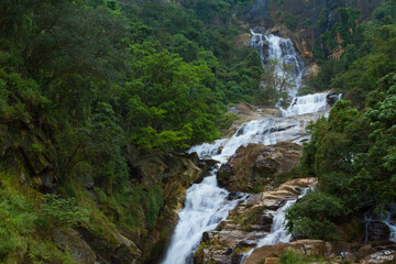 Fototapeta na wymiar Ravana Water Fall, Ella, Sri Lanka