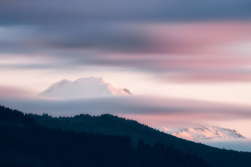 sunset in Mount Adams