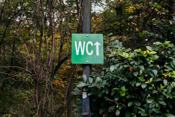 WC public toilet sign