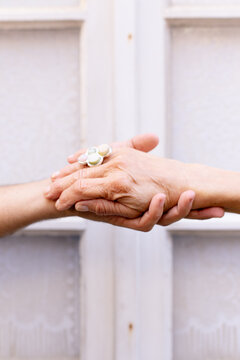 interlocking hands detail