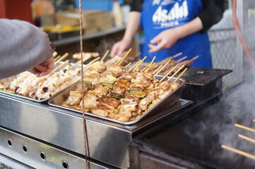 오사카 성 안의 먹거리들