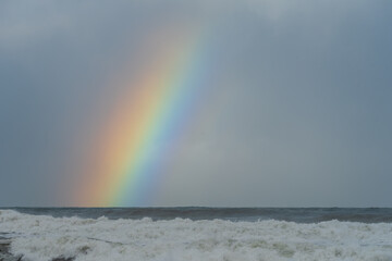 rainbow over the sea
