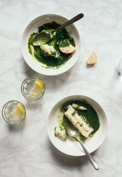 Fish fillet with vegetable sauce