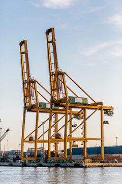 Cargo boat in Malaga port, Spain