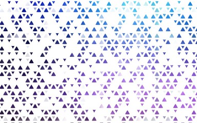 Light Pink, Blue vector pattern in polygonal style. Illustration with set of colorful triangles. Pattern for commercials.