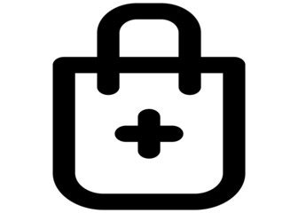 Obraz premium Shopping basket icon with long shadow. Vector flat illustration