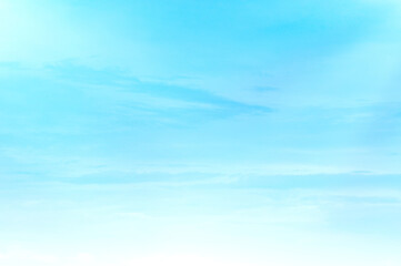 Blue sky with white cloud. The summer heaven is colorful clearing day Good weather and beautiful nature in the morning.