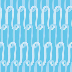 Sea waves seamless vector pattern. Laces and ribbons illustration background.