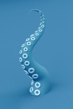blue Tentacles on blue background