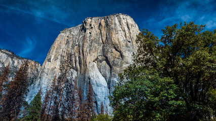 Majestic mountains in the Sierra Nevada Mountains of California. Yosemite National Park welcomes visitors from all over the world