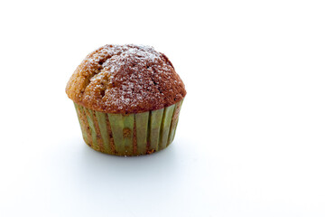 Muffins on a wooden table