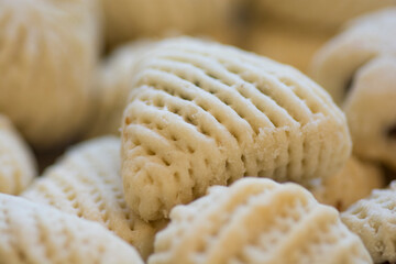 Close up view of traditional arabic holiday sweets, 