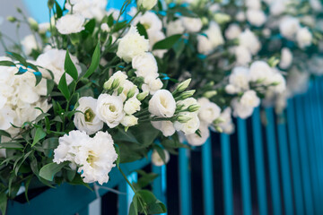 white flowers, decorations for wedding