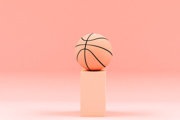 Pink basketball