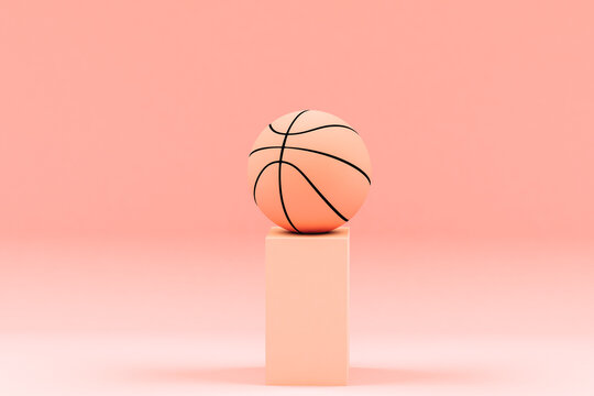 Pink basketball