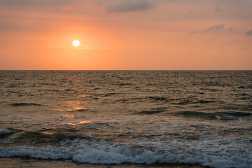 Sri Lanka, ocean sunset landscape view