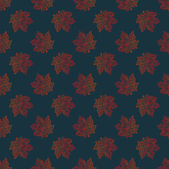 autumn leaves vector pattern