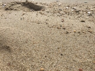 Closeup of sand on the beach