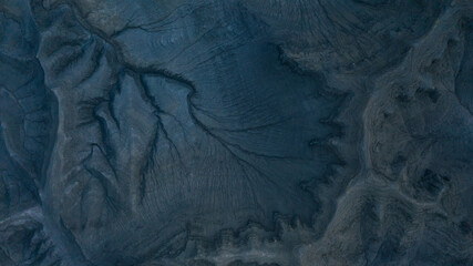 blue cracks in the desert