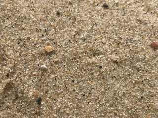 Closeup of sand on the beach