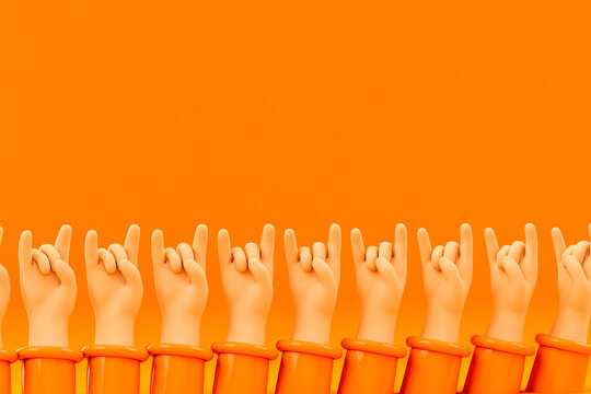 Rock gesture illustration