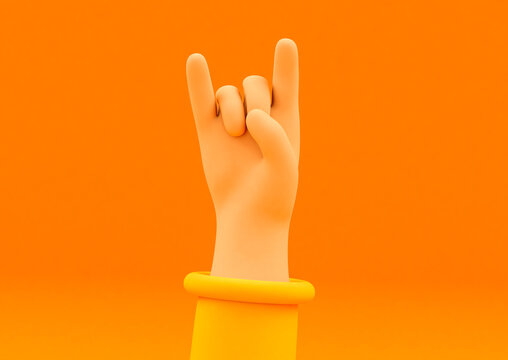 Rock gesture illustration