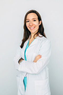 Portrait of real female doctor