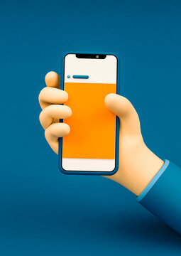 illustration of a phone with a social network app