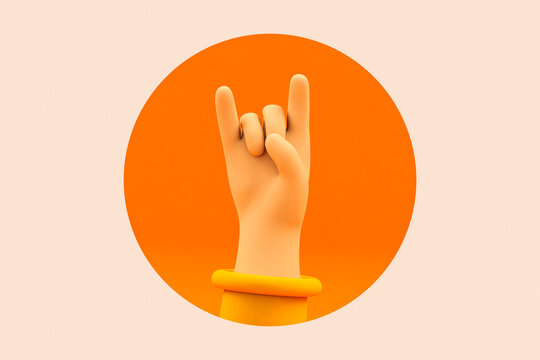 Rock gesture illustration