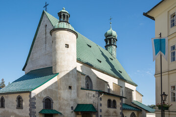 Fototapeta na wymiar Banska Stiavnica is old medieval mining centre. Unesco heritage town