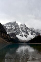 MORAINE LAKE NEAR LAKE LOUISE IN THE CANADIAN ROCKIES