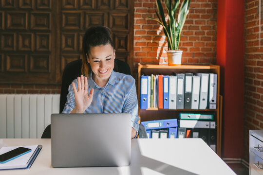 Young businesswoman working at the office