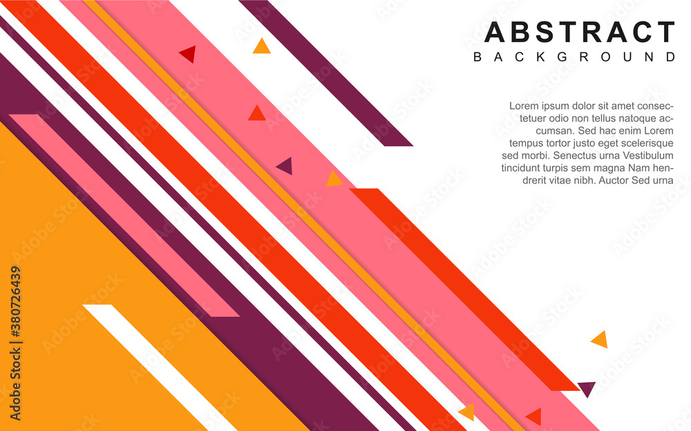 Poster abstract background geometric shapes with colorful element. modern and minimal layout vector design 