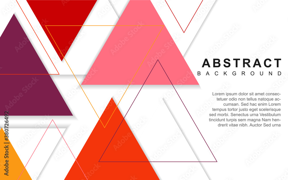 Poster abstract background geometric shapes with colorful element. modern and minimal layout vector design 