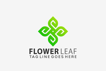 Flower Leaf Creative Logo Design Vector Illustration