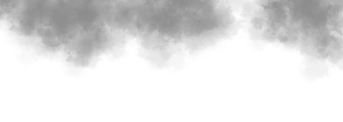Gray clouds on a white background. Illustration