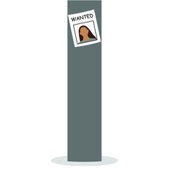 An ad with a photo of a female character and the words 