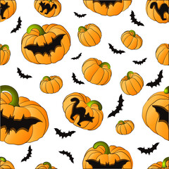 halloween seamless pattern