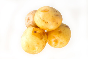 Young small seasonal potato heap